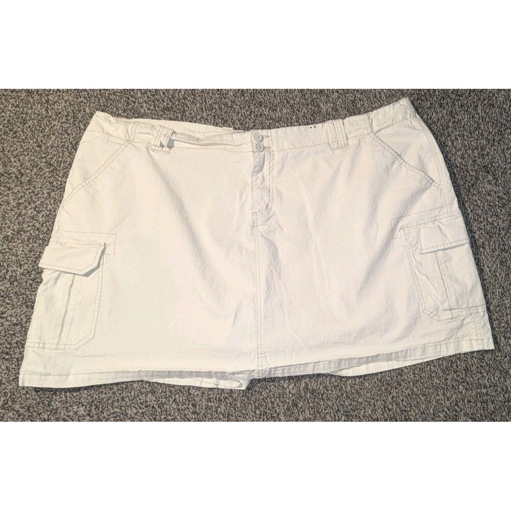 VENEZIA Size 28 Cargo Stretch SKORT  Cotton  Khaki Skirt Lane Bryant  Y2K EUC